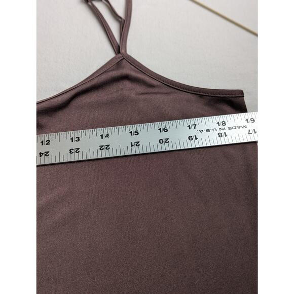 Brown cami wmns Apostrophe Top Sz XL fabric Polyester meas Bust 38"Length 14.5" - Picture 7 of 8